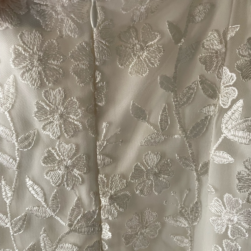 Lulu’s Ivory Floral Embroidered Ruffled Mini Cocktail Dress - Picture 5 of 13